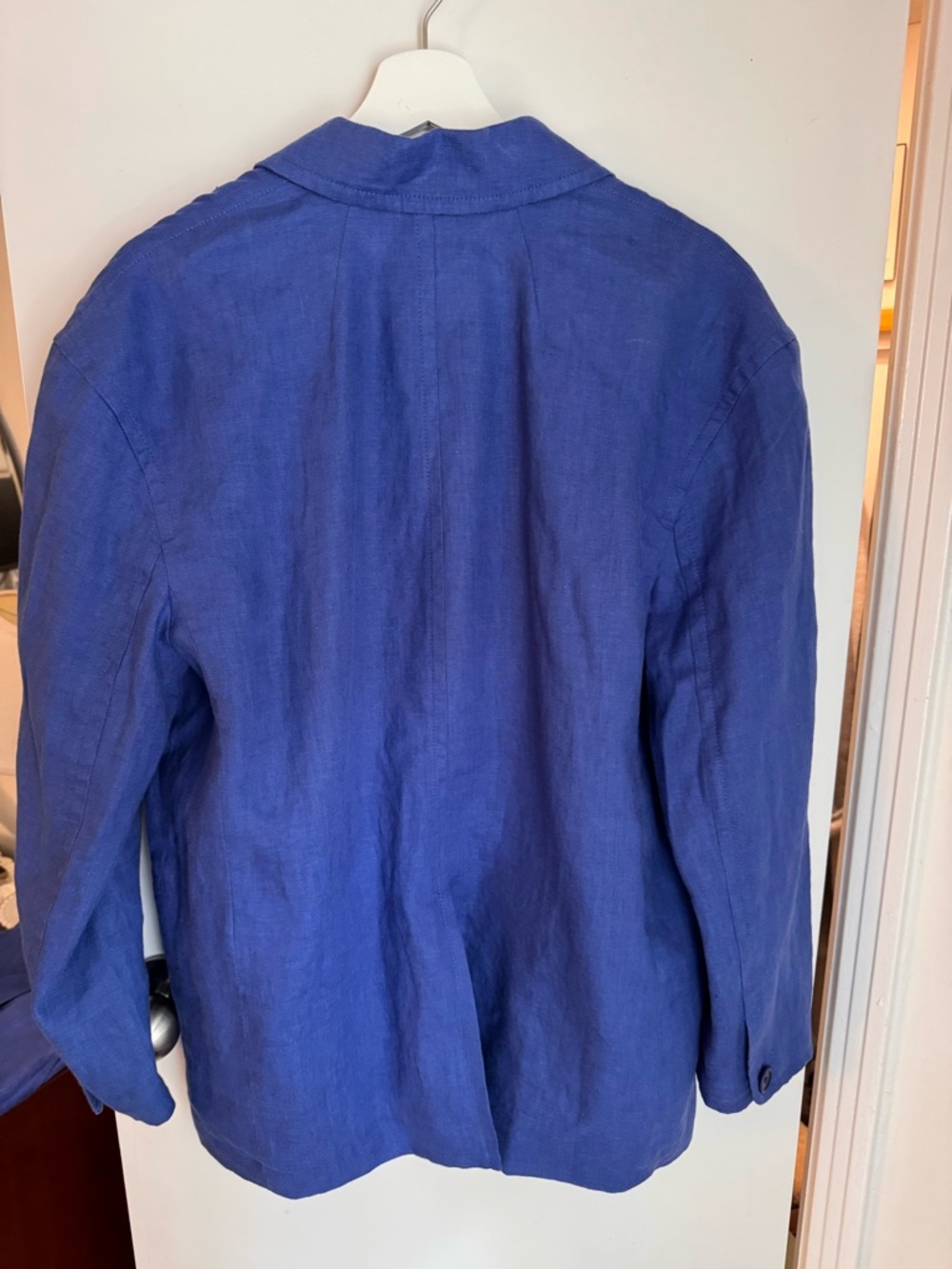Madewell Double-Breasted Crossover Blazer in 100% Linen - Picture 4 of 9